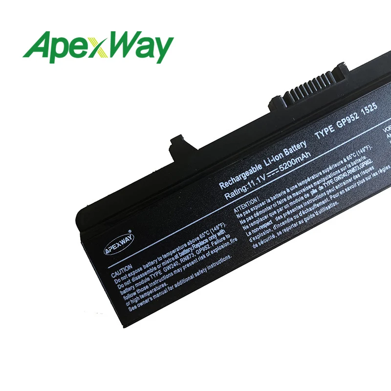 ApexWay ноутбук Батарея для Dell Inspiron 1525 1526 1545 1546 1440 1750 Vostro 500 J399N 0F965N 0GW252 312-0940 J414N K450N CR693