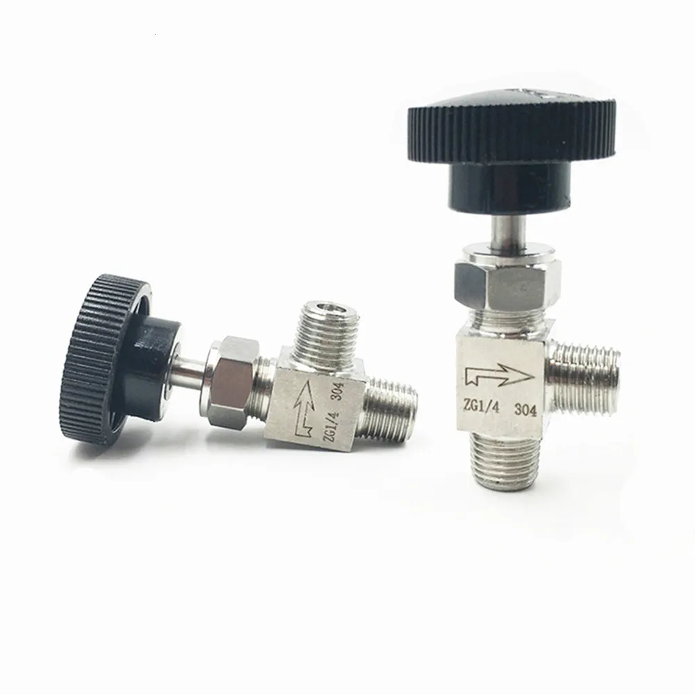 

Right Angle 90 Degrees 1/4" NPT Male thread Stainless Steel 304 Flow Control Shut Off Crane Needle Valve