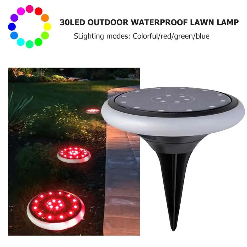 

2pcs Waterproof 30LED Solar Light Outdoor Path Landscape Ground Night Lamp