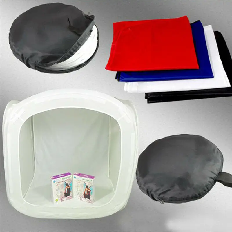 

40x40cm Foldable Photo Studio Shooting Tent Light Diffusion Soft Box Softbox with 4 Colors Backdrops for Photography