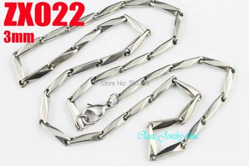 

16"-38" length Casting 3mm Melon seeds chain stainless steel necklace women Men's male fashion chains 10pcs ZX022