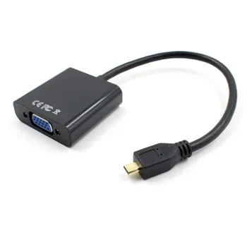 

Micro HDMI to VGA Converter Data Extension Adapter Cable Male to Female 15Pin VGA Video Adapter Conversion Wire Black