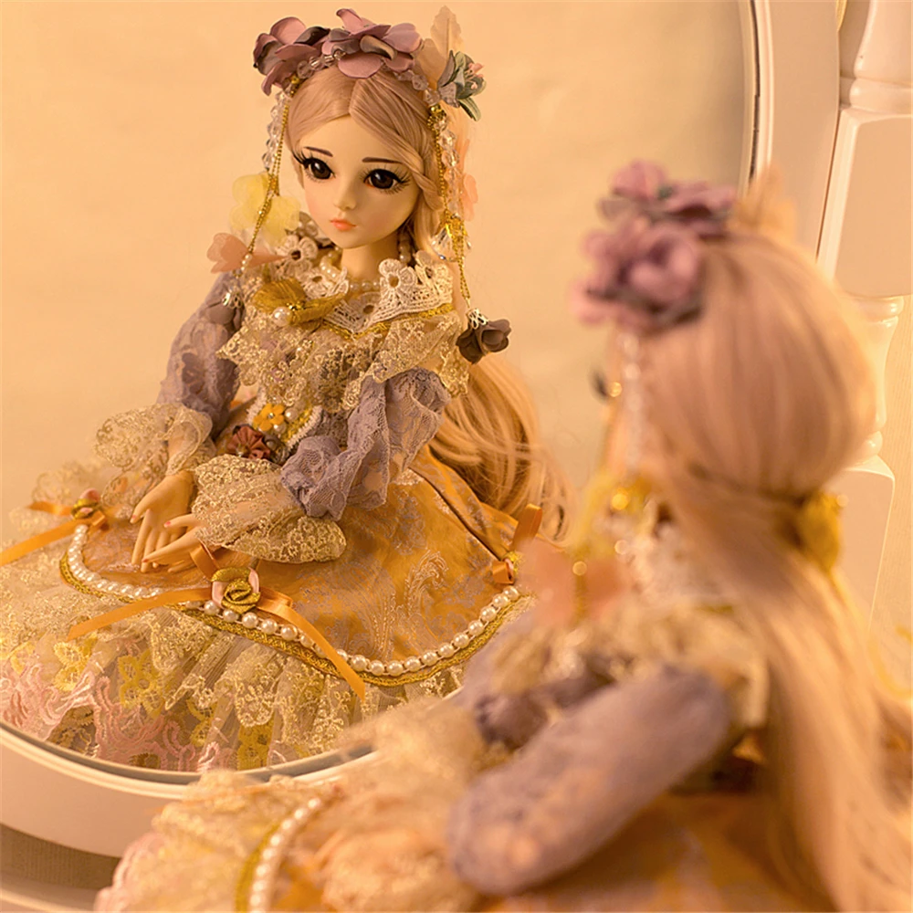 60 см BJD кукла коричневые глаза с BJD одежда парики обувь макияж принцесса красота игрушки силиконовые Reborn кукла игрушка для детей ручной работы