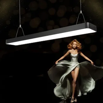 

Led modern rectangular fillet long office room meeting room hairdressing lights rectangular hanging ceiling lamps lighting lamps
