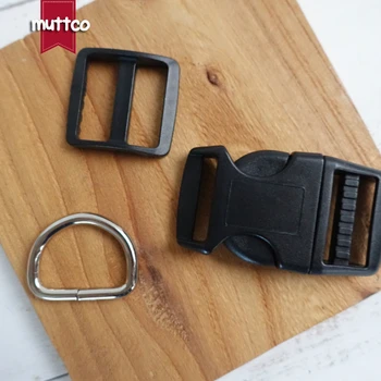 

100sets/lot(plastic buckle+adjust buckle+ D ring)DIY Dog Collar black 2.5cm diy emboitement plastic buckle adjust buckle TZP-002