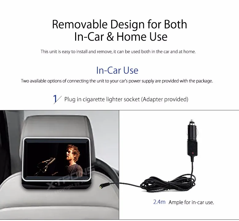 Top 10.1" Touch Screen Headrest Car DVD Car Headrest DVD Car Headrest Monitor DVD with 1024*600 Resolution & Front Flip Into Disc 13