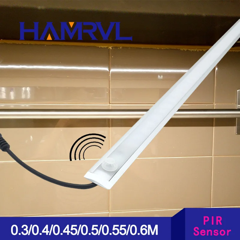

2018 New!! 2pcs 8520 led strip rigid Human Infrared Sensor Light LED Rigid Strip Cabinet Bar DC12V Kitchen light