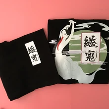 Подвесная Милая свободная футболка с изображением призрака KUSO, летняя хлопковая футболка, модная повседневная футболка с короткими рукавами, топы черного цвета