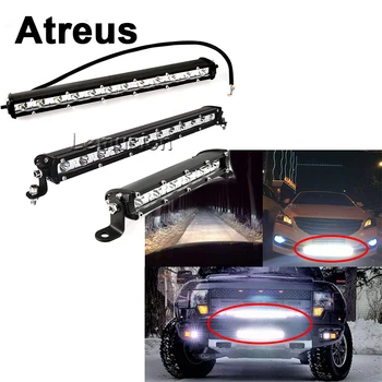 

Atreus For VW polo passat b5 b6 Mazda 3 6 cx-5 Toyota corolla Ford focus 2 3 1 Car Driving Fog Lamp DRL Single Row LED Light Bar