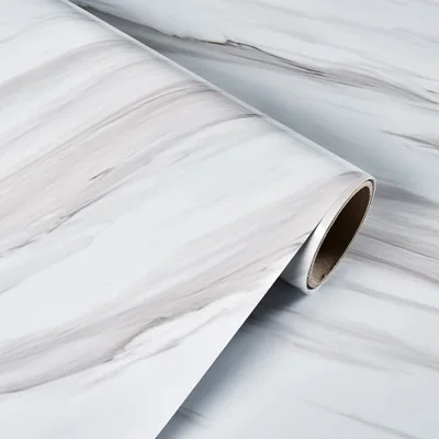 Dropship Marble Stickers Waterproof PVC Self adhesive Wallpaper For Kitchen Cupboard Countertop Table Wall Stickers Home Decor