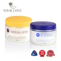 JYP Manuka Honey Day Cream+Rejuvenating Sheep Placenta Night Cream Face Care Sets Vitamin Aloe Vera Moisturizing Anti Wrinkles