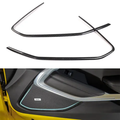 

2PcsCar ABS Interior Door Inner Speaker Cover Frame Decor Trim Fit For Chevy Chevrolet Camaro 2017+ 2018 Accessories Car Styling