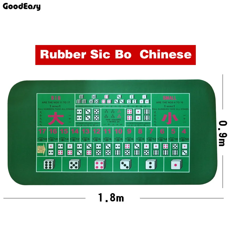 Non-wavon Rubber Texas Hold'em Poker Table Mat Poker Gaming Mat Table Cloth Game Cloth Sic Bo with English/Chinese floral print table cloth