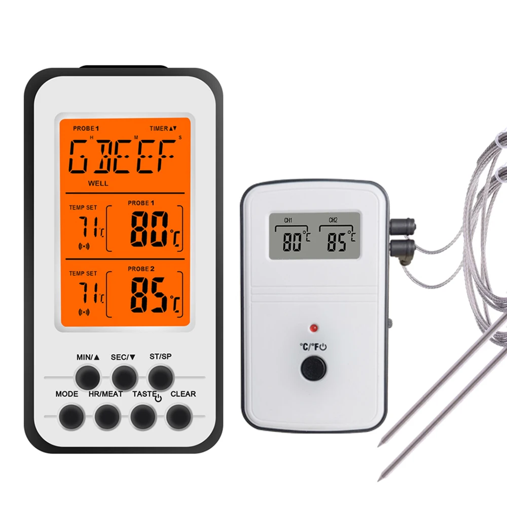 

Remote Digital Meat BBQ Thermometer Kitchen Oven Food Cooking Barbecue Grill Roast Termometer Water Milk Temperature Meter Probe