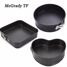 3 шт. антипригарным круглый+ сердце+ квадратный кекса формы для выпечки Инструменты springform дно съемный поддон для выпечки формы для украшения торта Инструменты