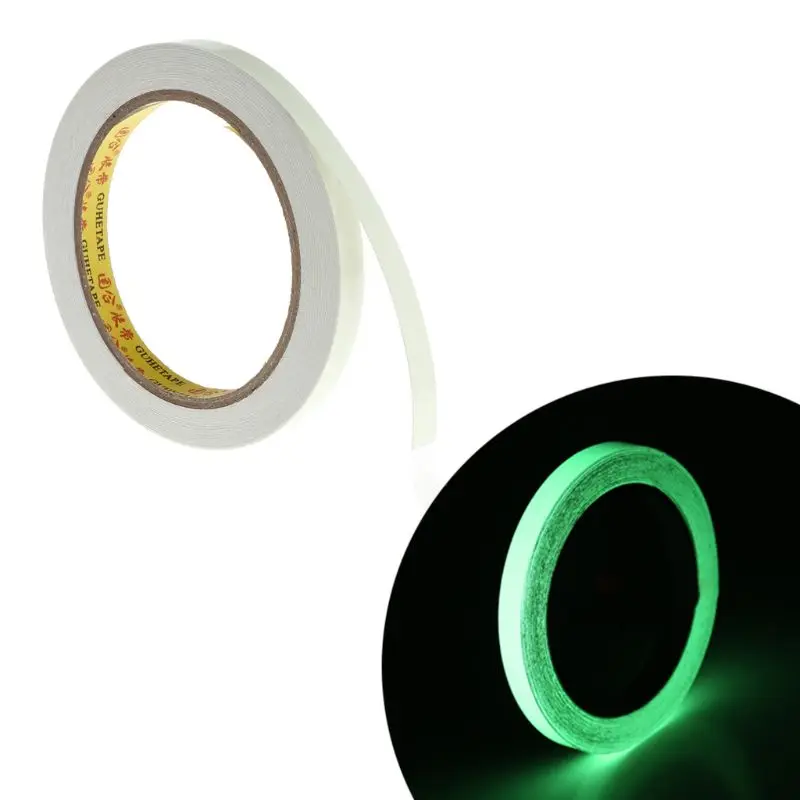 

10M 10mm Luminous Tape Self-adhesive Warning Tape Night Vision Glow In Dark Safety Security Home Decoration Tapes