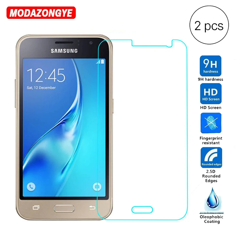 2 шт. стекло для Samsung Galaxy J1 2016 Защитная пленка экрана закаленное J120F J120 SM DS|glass for