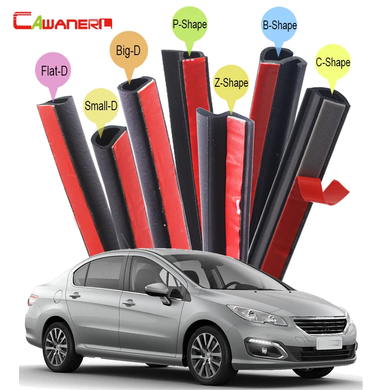 Cawanerl для peugeot 407 408 508 607 301 аксессуары для автомобиля уплотнитель края Обрезной уплотнитель резиновый уплотнительная полоса комплект