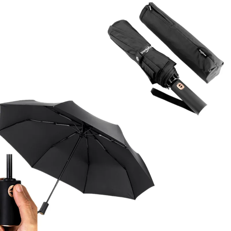 Three Folding Women Umbrella Inverted Hand Portable String Holder Stand