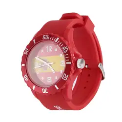 Футбольные Часы Тема кварцевые часы силиконовые наручные часы с российским логотипом унисекс модные спортивные часы