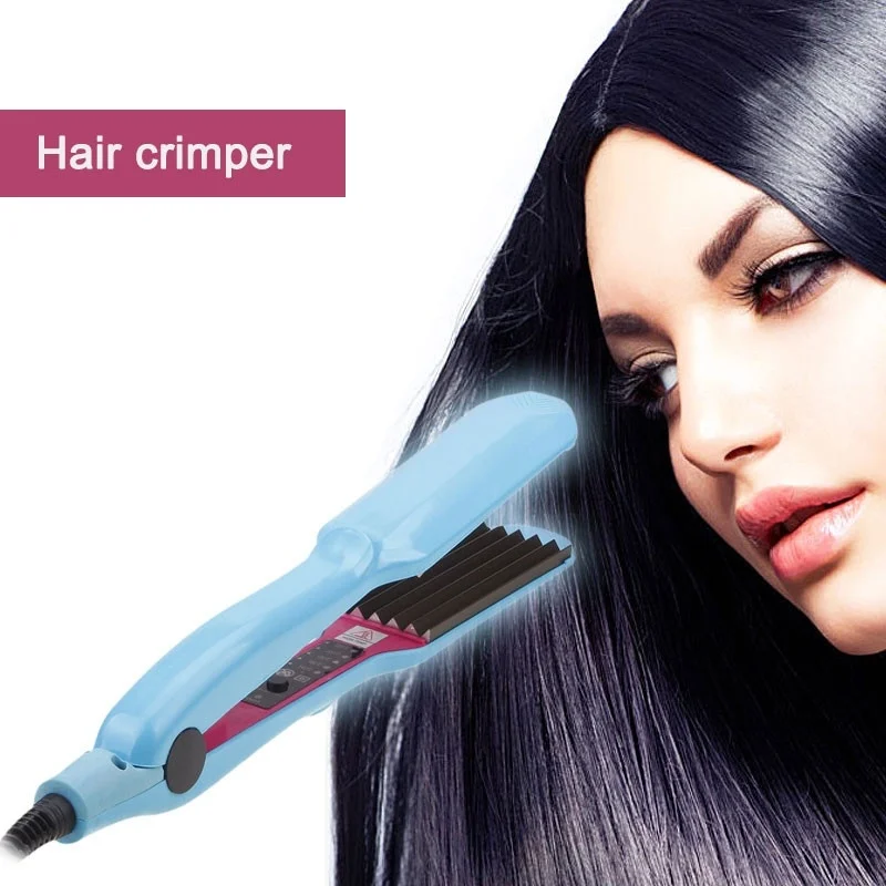 Yeni Oluklu Curling Saç Chapinha Düzleştirici Crimper Kabarık Küçük Dalgalar Saç Kıvırcıklaştırıcılar Curling Ütüler Styling Araçları H7JP1