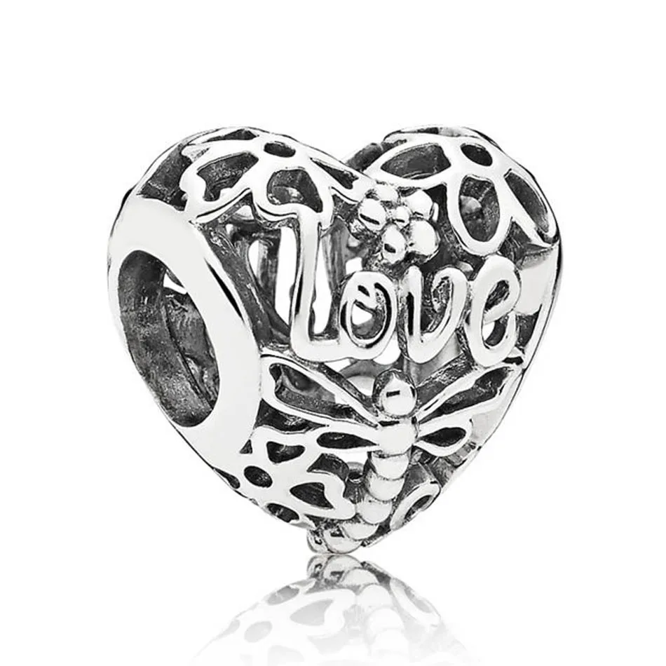 

Promise of Spring Charm fit Lady Bracelet Bangle Dragonfly Bead Openwork Authentic S925 Sterling Silver DIY Jewelry