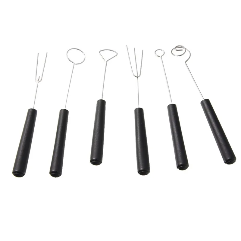 

6PCS Chocolate Dipping Fork Cake Fondue Fountain Decorating Tool DIY 1 Set New