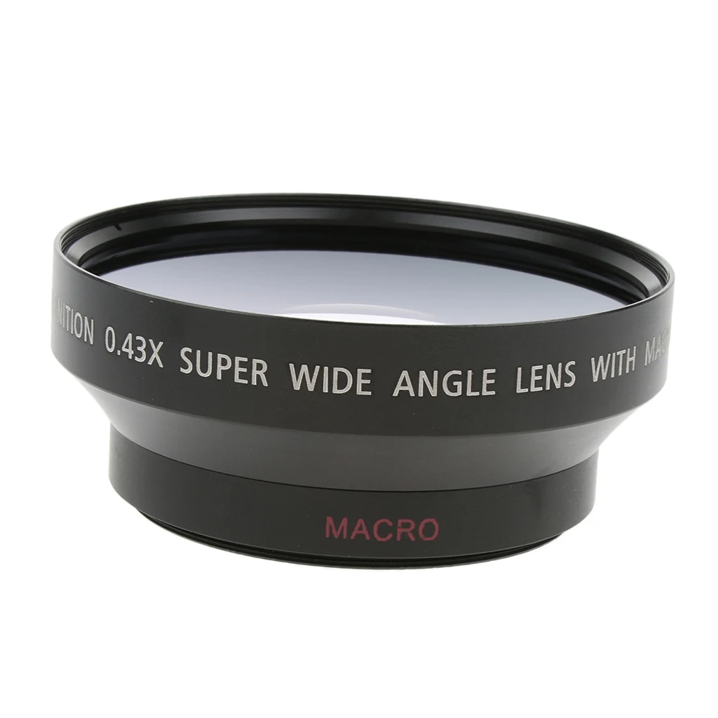 62mm 0.45x Wide Angle + Macro Conversion Lens For Canon Nikon SLR Camera DV 0.45x67 Universal (Black)