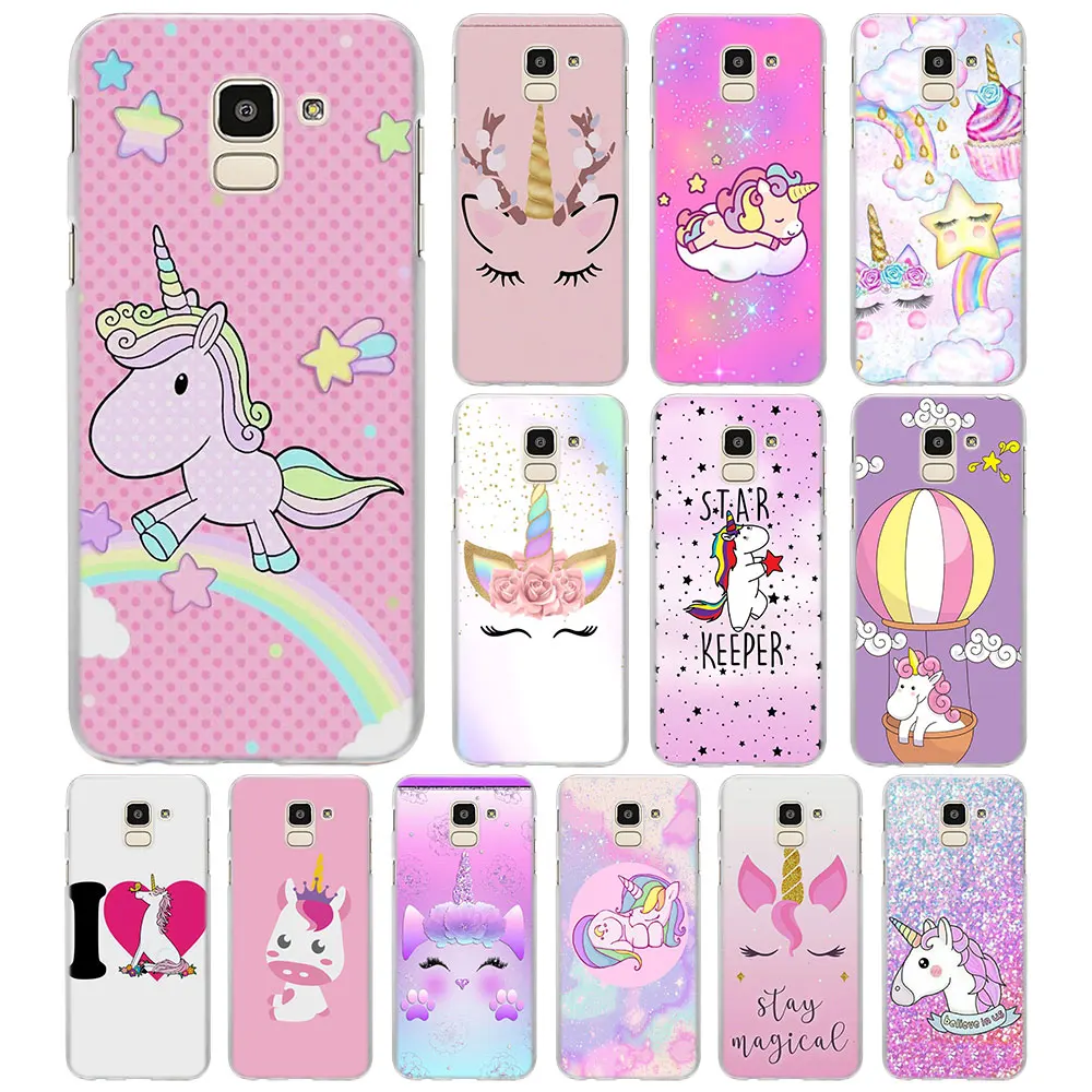 Pink unicorn kawaii unicorns Phone Cases for Samsung Galaxy J4 J6 Plus