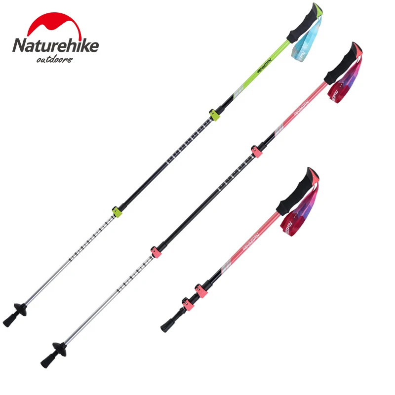 

NatureHike 2PCS Trekking Poles Ultralight Men Hiking Canes Women Walking Sticks With Quick Flip-Lock Cork Grips & Tungsten Tips