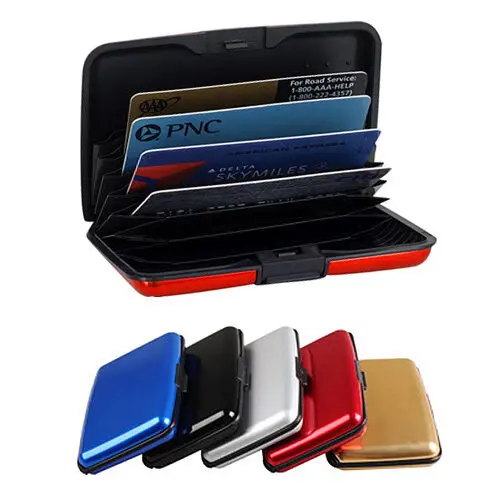 Модный тонкий ID держатель для кредитных карт Карманный Чехол кошелек RFID несканирующий металлический мужской женский кошелек чехол для карт