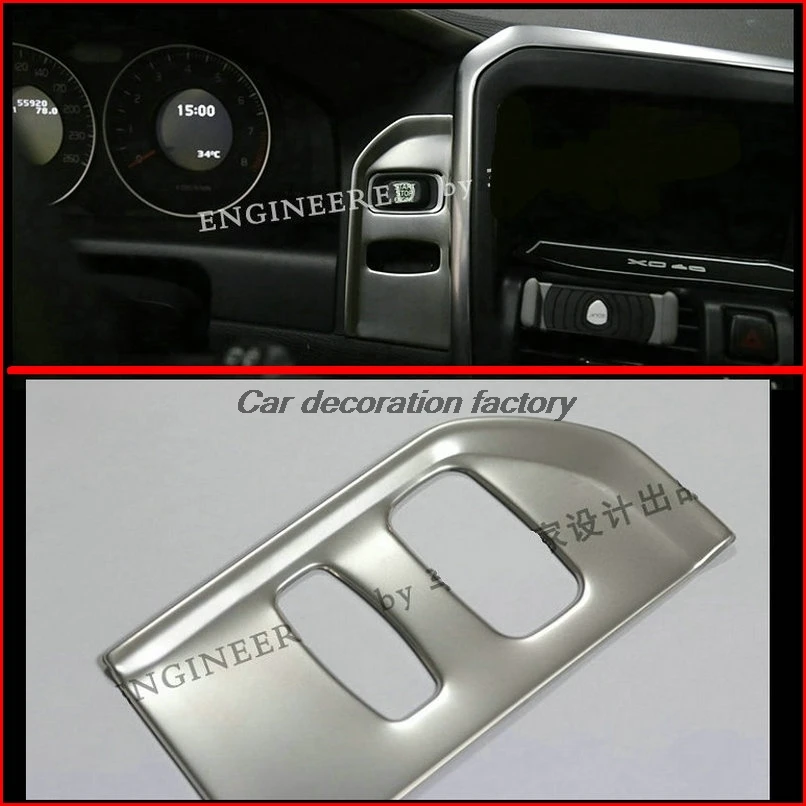 Car font b interior b font Ignition device decoration panel Key hole sequins trim Stainless steel