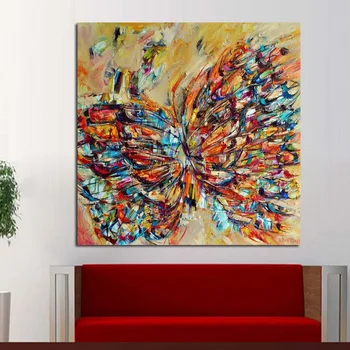 

Handpainted Animal Wall Pictures Abstract Colorful Butterfly Art Oil Painting On Canvas Best Gift Home Decor Hang Wall Art