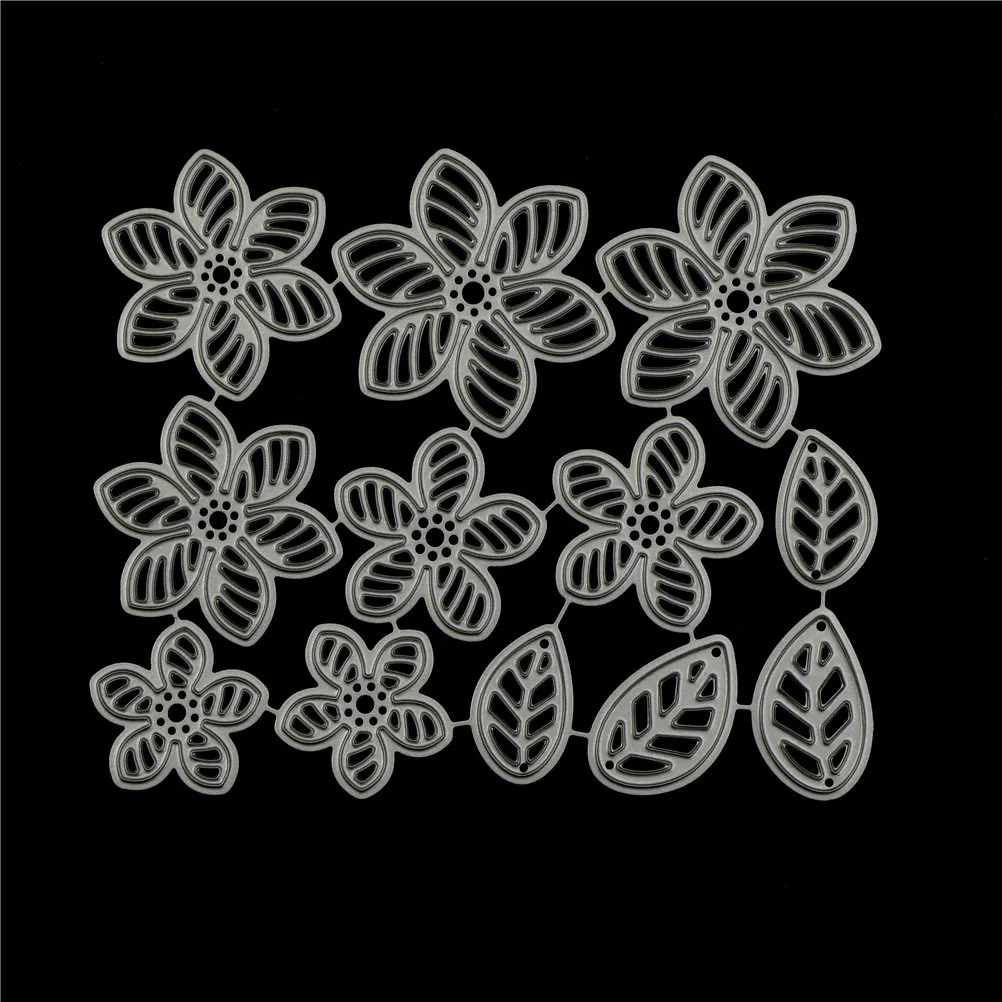 

11.3cm *9.4cm Metal Cutting Dies Flower Leaf Shape Dcorative Embossing Scrapbooking Craft Dies Cuts Stamp Paper Card Stencil