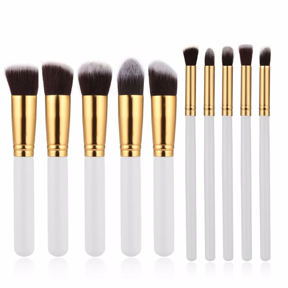 

10 pcs/lot Pro Makeup Brushes Sets Tools Foundation Eyeshadow Eyeliner Lip Powder Brush Cosmetic Make up Brush kits