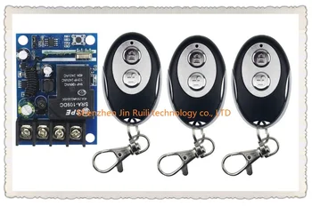 

New DC12V 24V 36V 48V 1CH RF Wireless Remote Control Switch System 3pcs ellipse shape transmitter &1 receiver Learning code