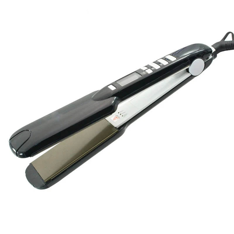 

Fashion hot professional hair straightener 750 degree LCD digital display 2 in 1 straight hair factory direct wholesale flat iro