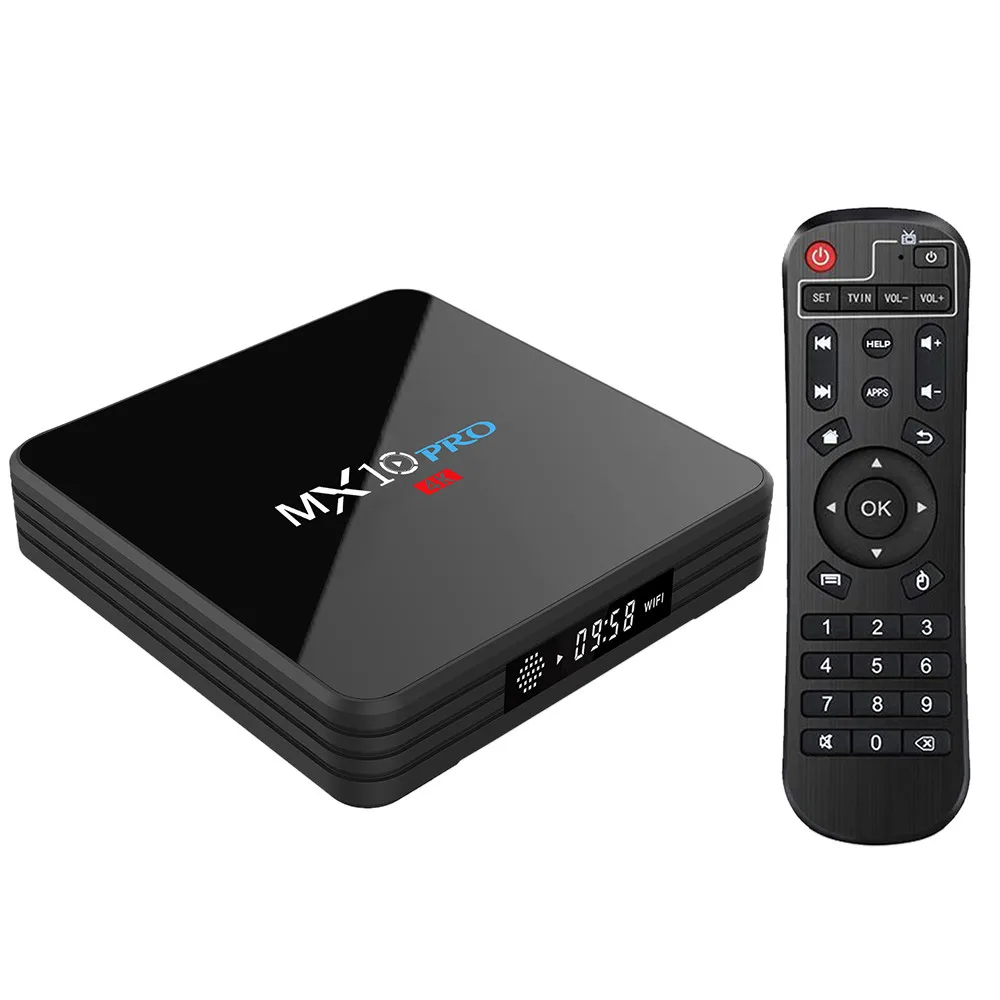 MX10 PRO ТВ приставка RK3328 Android 8,1 4 ГБ 32 ГБ 2,4G 5G WiFi медиаплеер цифровой дисплей телеприставка гироскоп Летающая белка