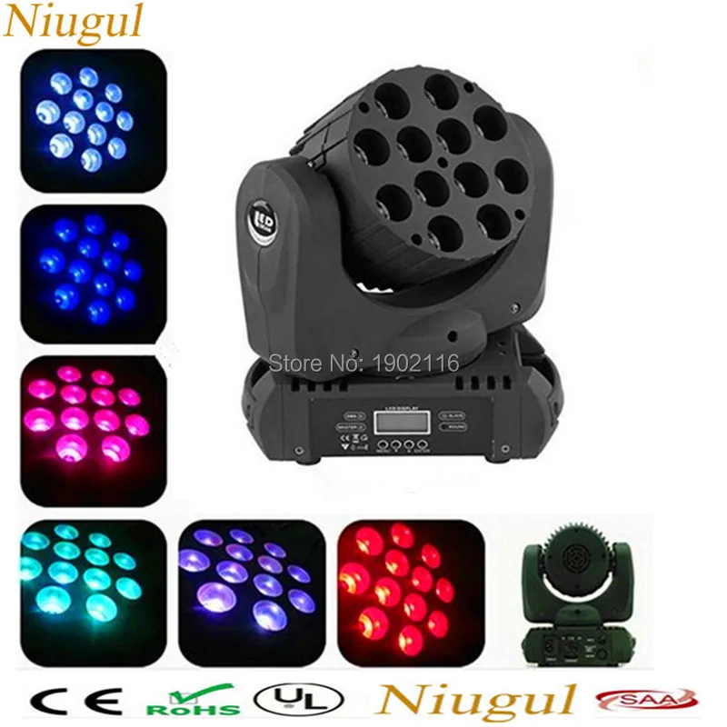 

DHL/Fedex Free Shipping LED Beam Moving Head Light 12x12W RGBW Linear Beam Stage Light With Excellent Pragrams For Bar Disco DJ