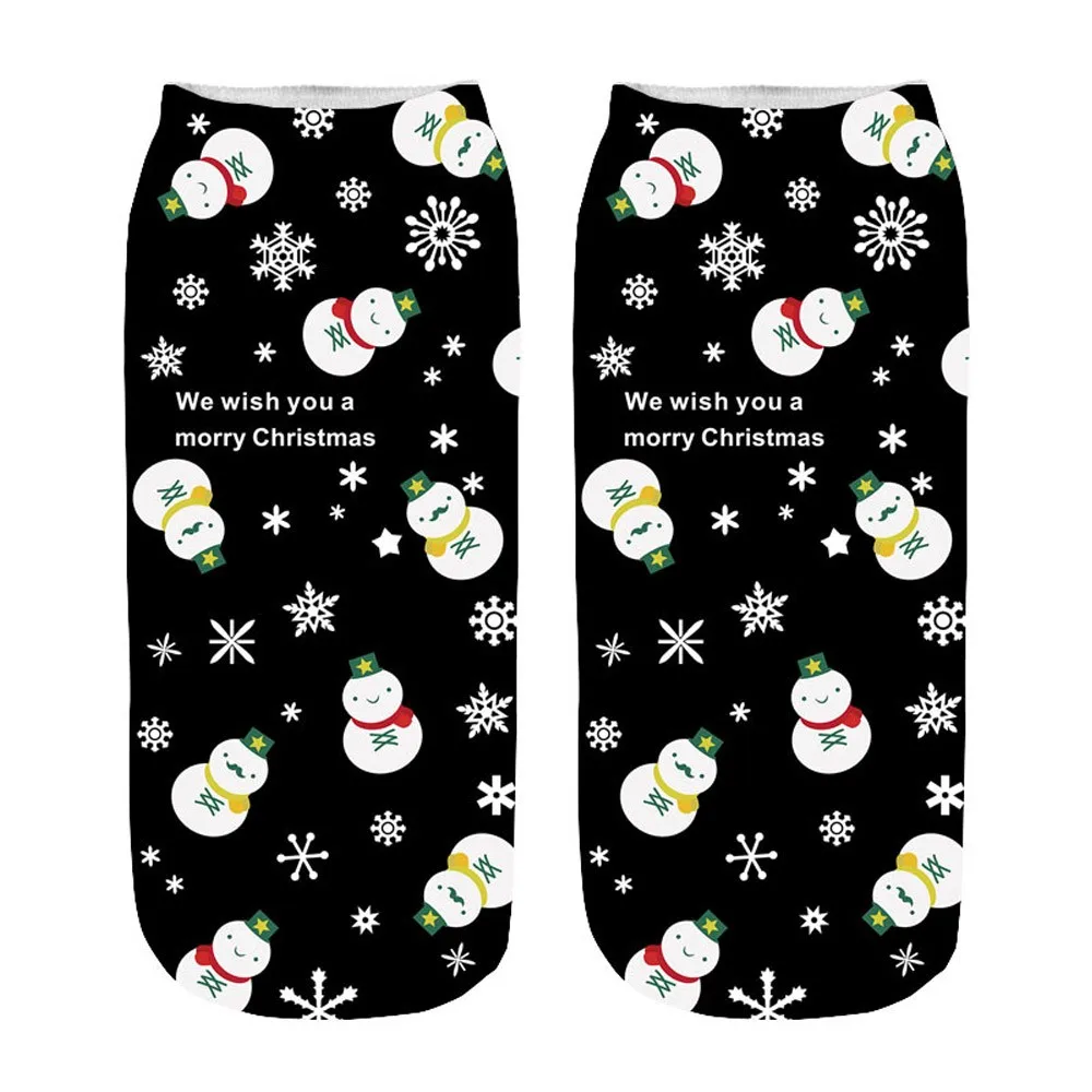 Christmas Socks New Arrival Women's Winter Warm Christmas Year-end Christmas Gift Warm Soft Cotton Funny Socks Calcetines - Цвет: K