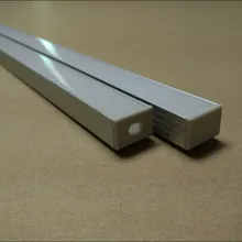 20 шт x 1,5 м анодированный алюминий Профиль для светодиодный полосы с крышкой ПК, монтажные зажимы и торцевые колпачки