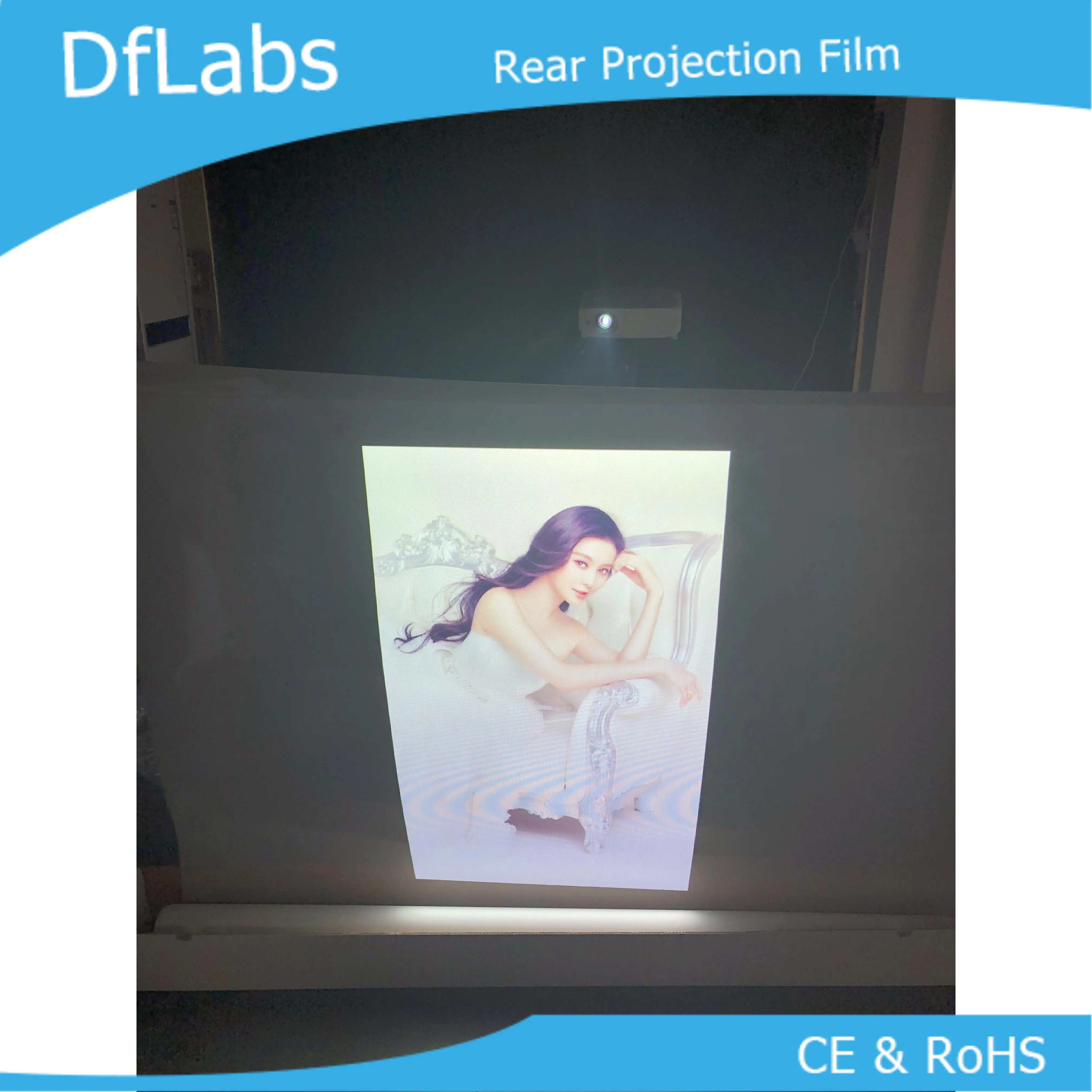 DfLabs белая задняя проекционная пленка с высоким качеством