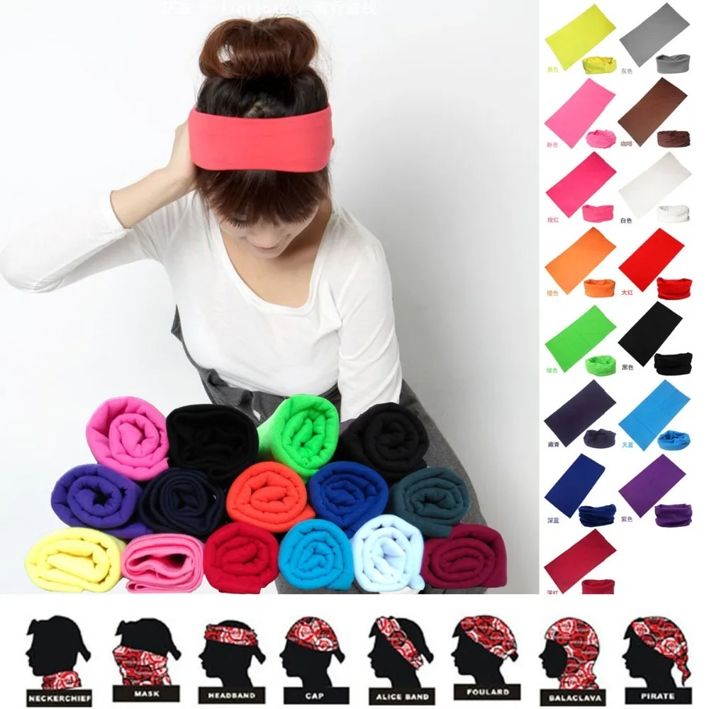 

Hiking Scarf Cycling Cap Multifunction Motorcycle Scarf Headband Seamless Tube Bandanas Solid Bandanas Pure Color Hip-hop Hat