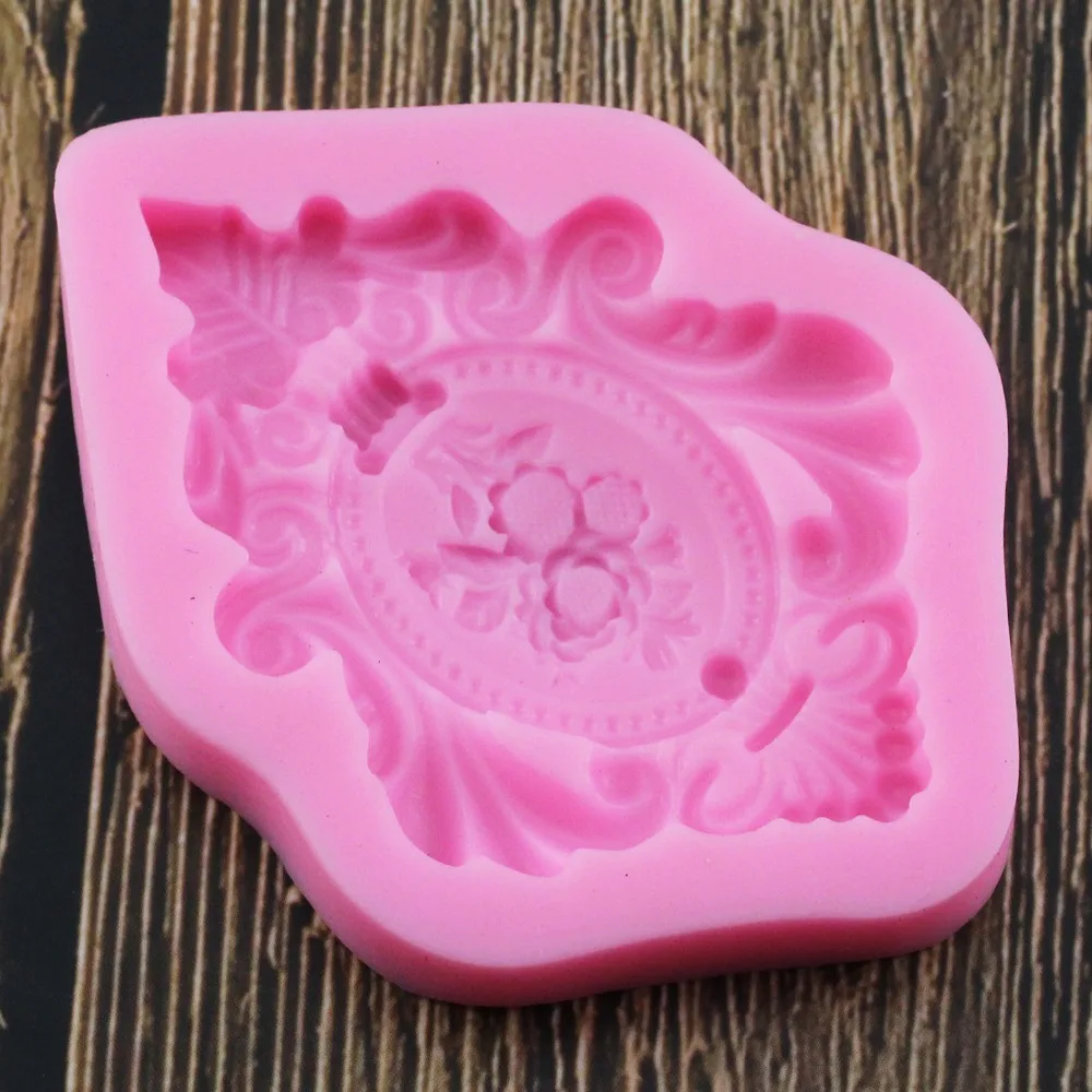 Ретро рамки Форма силиконовые формы Fondant (сахарная) резак для украшения торта