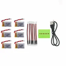 

3.7 V 260 mAh 2.0 Connectez Lipo Batterie et X6 Chargeur pour Eachine E010 JJRC H36 Mini RC Quadcopter drone pices en gros