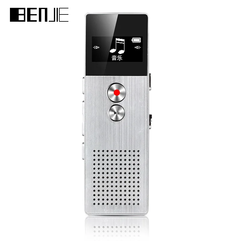 BENJIE C6 8GB Digital Voice Recorder 15m Professional Audio Recorder Portable One Key Recorder With Loudspeaker 28 languages