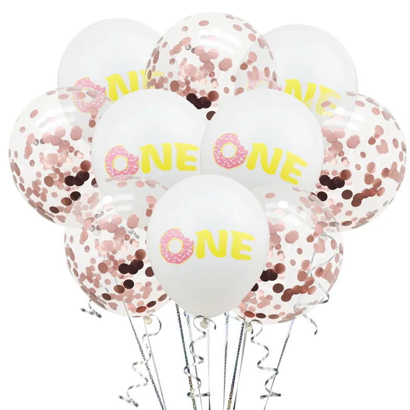 10Pcs Donut One Ballons Boy Girl First Birthday Latex Balloons Decoration Baby 1st Birthday Confetti Balloon Party Supplies 10Pcs Donut One Ballons Boy Girl First Birthday Latex Balloons Decoration Baby 1st Birthday Confetti Balloon Party Supplies