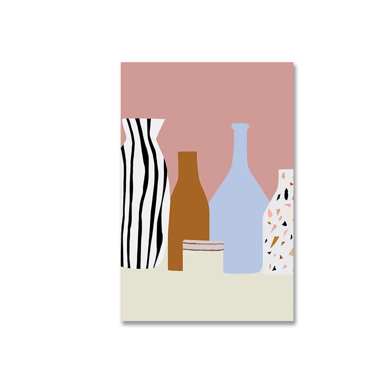 Абстрактные геометрические принты плакат Скандинавская Скандинавия Печать на холсте картины поп настенные художественные картины для гостиной домашний декор - Цвет: H
