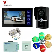 Yobang Security Color touch screen video intercom door phone IR camera door bell 7-inch Monitor RFID Keyfob Apartment Security