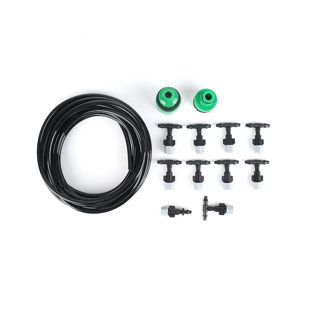 

5m Garden Plants Irrigation Patio Misting Hose 10 Mister Nozzles Cooling System regaderas para regar plantas